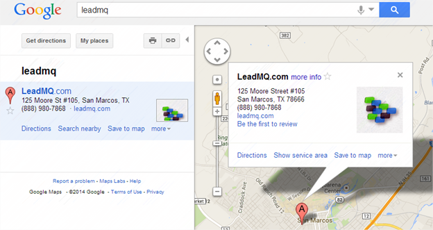 LeadMQ on Google Maps